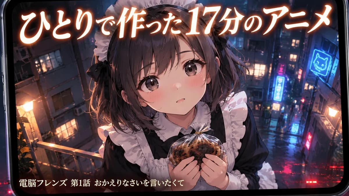 ひとりで、自宅で、17分のアニメを作った。『電脳フレンズ』第1話「おかえりなさいを言いたくて」公開